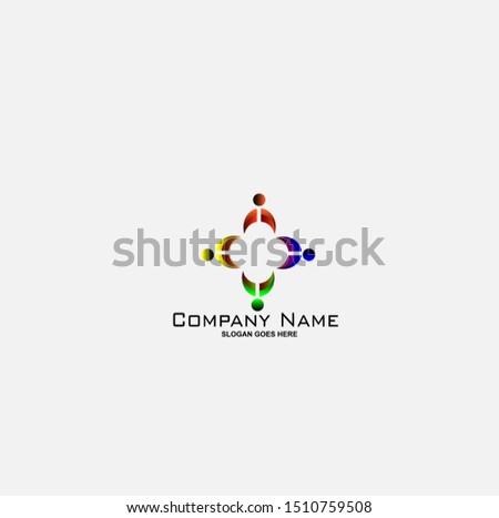 Conection People Logo Images Design Vector