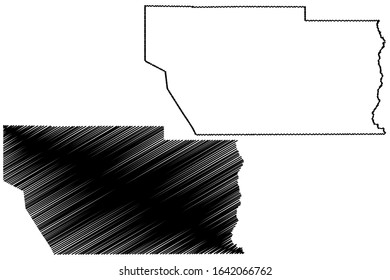 Conejos County, Colorado (U.S. county, United States of America,USA, U.S., US) map vector illustration, scribble sketch Conejos map