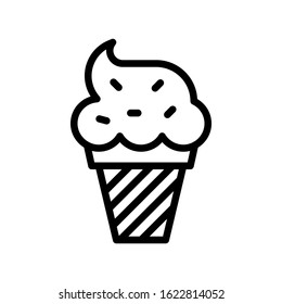 cones ice cream related sweet and candy vectors in lineal style,