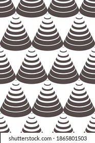 Kones op Art nahtlosen Vektorhintergrund, wiederholtes Versteck-optisches Illusionsmuster, Textil- oder Verpackungspapier, Website-Hintergrund oder Bildschirmhintergrund.
