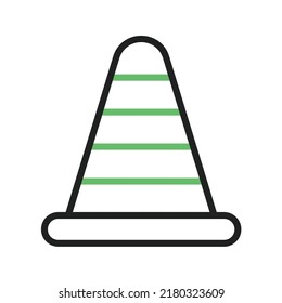 Cones Signal icon vector image. Can also be used for Construction Tools. Suitable for mobile apps, web apps and print media.