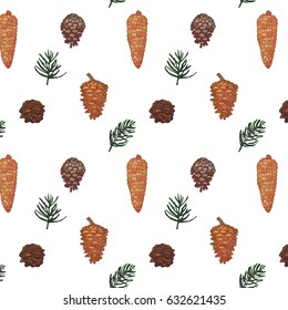 cones vector doodle pattern