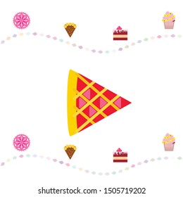 Confection vector set. Cakes and cookies illustration
