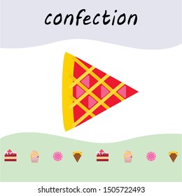 Confection vector set. Cakes and cookies illustration