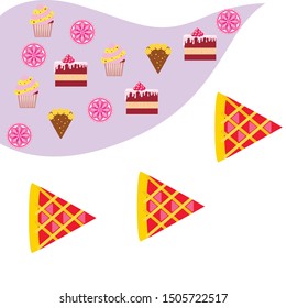 Confection vector set. Cakes and cookies illustration