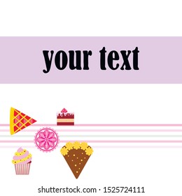 Confection vector set. Cakes and cookies illustration