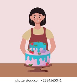 confectioner cartoon sweet dessert cafe