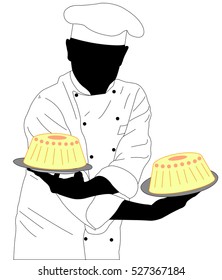 Süßwaren mit zwei Kuchen - Vektorgrafik