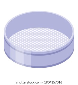 Confectioner sieve icon. Isometric of confectioner sieve vector icon for web design isolated on white background