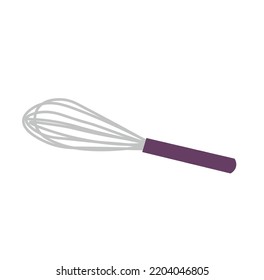 Confectioner's whisk on white background