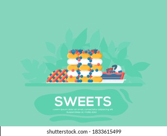Confectionery art icon. Confectionery classic background. Confectionery illustration concept. 