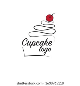 confectionery and bakery cupcake logo