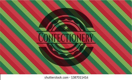 Confectionery christmas style emblem. Vector Illustration. Detailed.