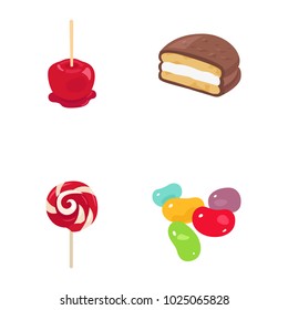 Confectionery color vector icons