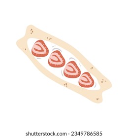 Confectionery and desserts. Sweet Dessert Hand-Drawn Illustration. Cute vector sweet baked cupcakes, candy, Ice cream, cakes