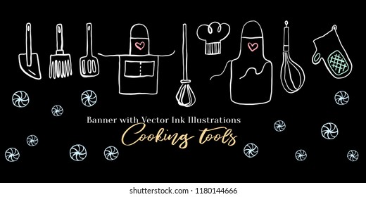 Confectionery emblem black ink line art vector icon for sweet shop sign and cafe app.