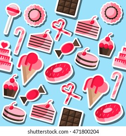 Confectionery flat collage