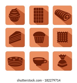 confectionery icon set