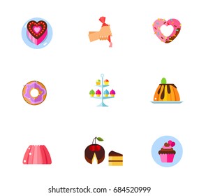 Confectionery icon set
