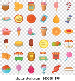 Confectionery icons set. Cartoon style of 36 confectionery vector icons for web for any design