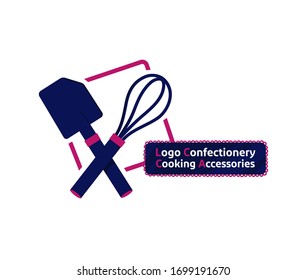 Confectionery shop logo emblem vector design