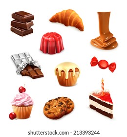 Confectionery, vector set 3