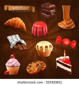 Confectionery, vector set 3