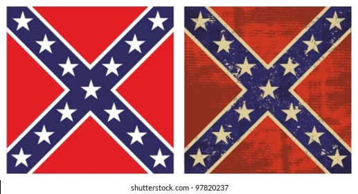 Confederate Battle Flag. Grunge Rebel Flag.