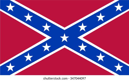 Confederate, Confederacy Flag Vector Image  