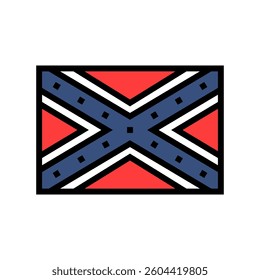 confederate flag color icon vector. confederate flag sign. isolated symbol illustration