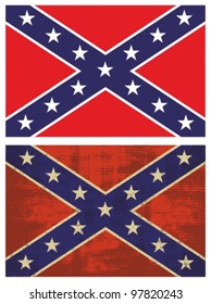 Confederate Flag. Grunge Rebel Flag.
