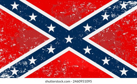 Bandera confederada - Ilustración vectorial	