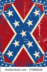 Confederate grunge background. A grunge confederate poster for you