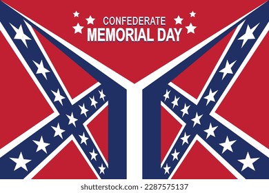 Confederate Memorial Day background. Local observance, North Carolina. Vector illustration. svg