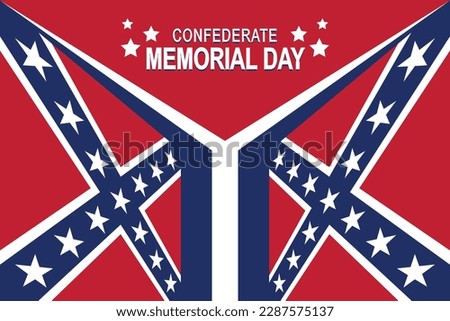 Confederate Memorial Day background. Local observance, North Carolina. Vector illustration. Foto stock © 