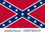 Confederate rebel iconic vector flag