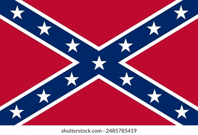 Confederate rebel iconic vector flag