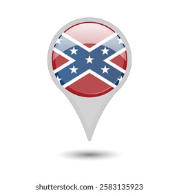 confederate state us flag pin.