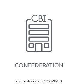 Confederation of British Industry (CBI) linear icon. Modern outline Confederation of British Industry (CBI) logo concept on white background from business collection.
