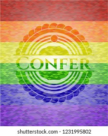 Confer lgbt colors emblem 