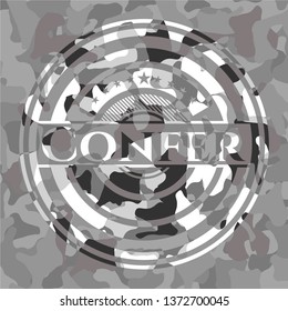 Confer on grey camouflage pattern