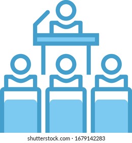 conferance-lesson-people  illustration vector icon flat design