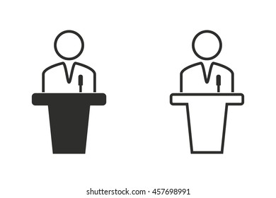 Conferece vector icon. Illustration isolated on white background for graphic and web design.