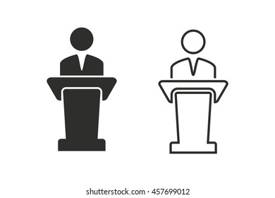 Conferece vector icon. Illustration isolated on white background for graphic and web design.