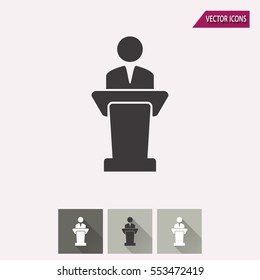 Conferece vector icon. Illustration isolated for graphic and web design.