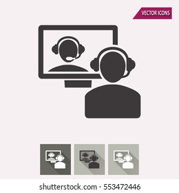 Conferece vector icon. Illustration isolated for graphic and web design.