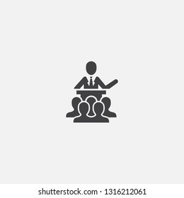 Conference base icon. Simple sign illustration. Conference symbol design. Can be used for web, print and mobile