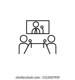 Conference, business icon. Element of business icon. Thin line icon