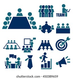 conference, business icon set