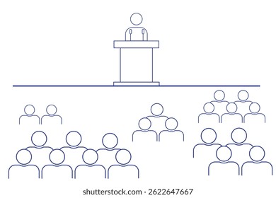 Conference Business Meeting Icons. Variety Design. Vector Illustration.